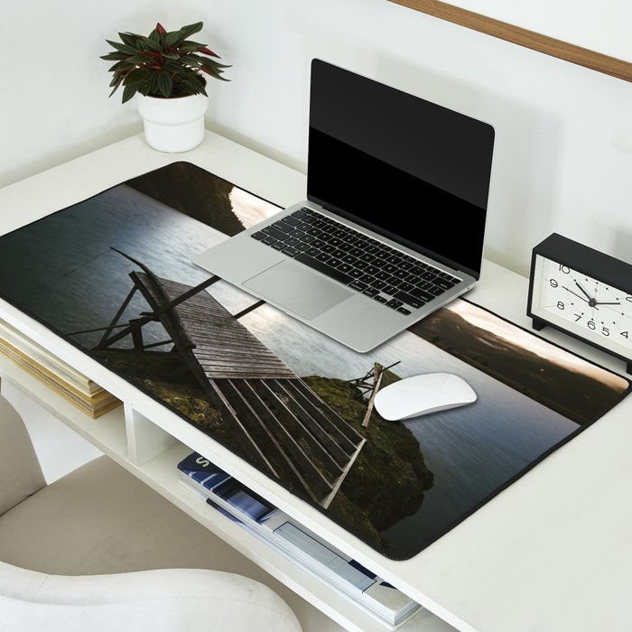 Salmon Sunrise Desk Mat Gallery Image 2