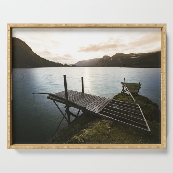 Salmon Sunrise Serving Tray Gallery Image 1