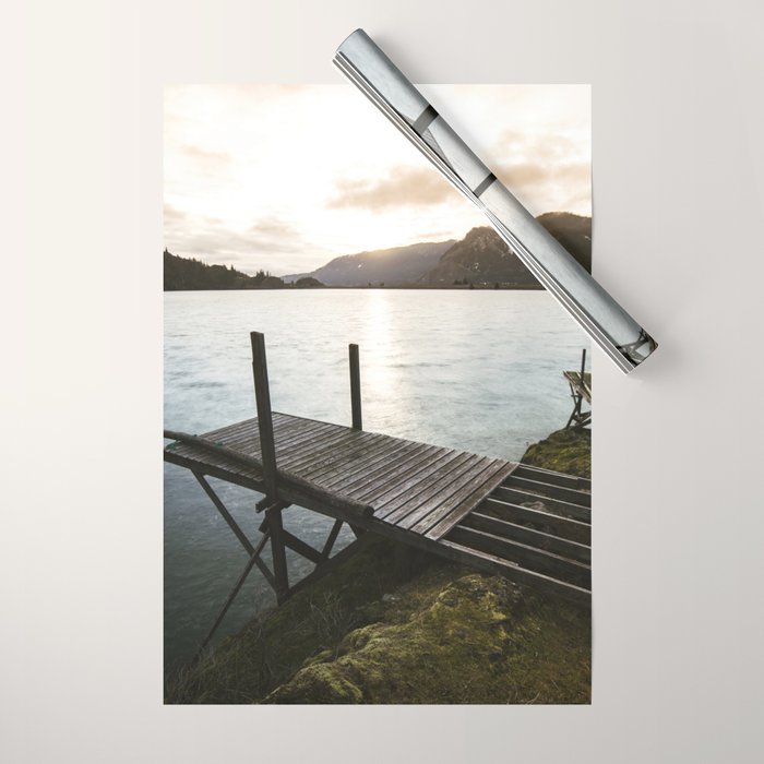 Salmon Sunrise Wrapping Paper Gallery Image 1