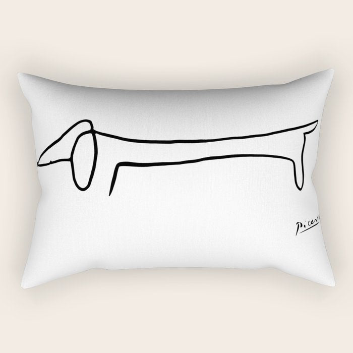 Picasso's sausage dog Rectangular Pillow Gallery Image 2