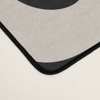 Mid Century Modern Cosmic Abstract 364 Black and Linen White Desk Mat Gallery Image 4