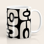 Mid Century Modern Cosmic Abstract 364 Black and Linen White Coffee Mug Gallery Image 1