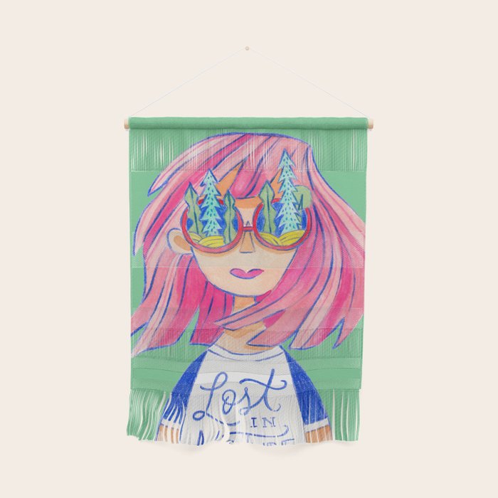 Lost in Nature Girl Portrait Wall Hanging Gallery Image 1