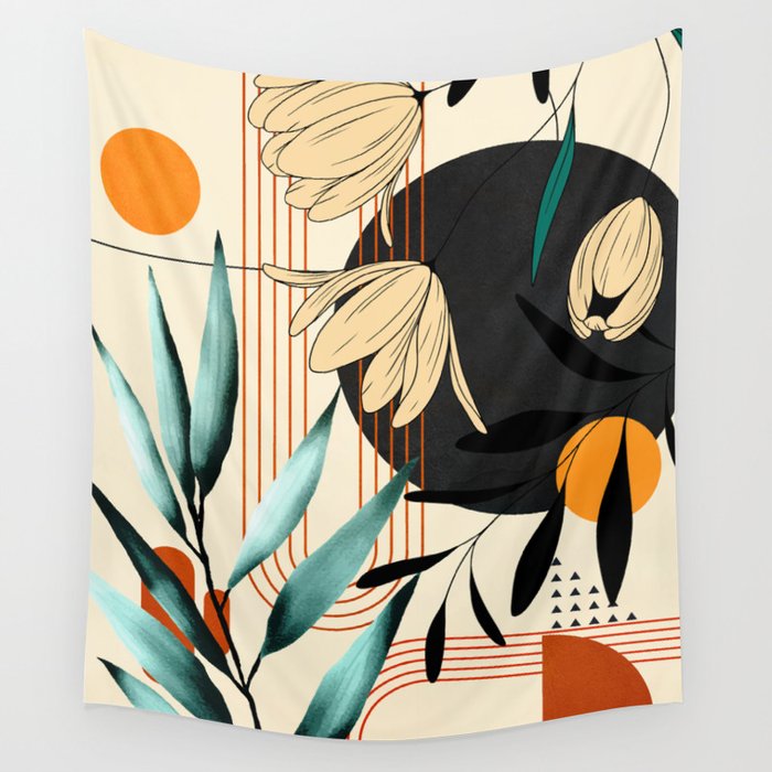 Petals Garden Geometry 1 Wall Tapestry Gallery Image 4