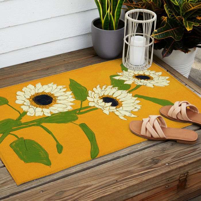 Sunflower Yellow Sami Outdoor Rug Gallery Image 2
