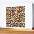 bright & tiny - blue Wall Mural Gallery Image 2