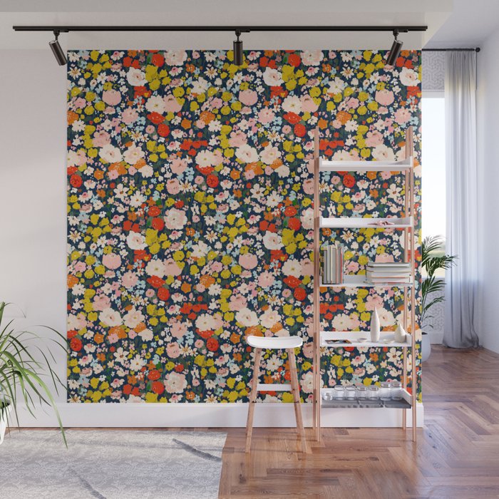 bright & tiny - blue Wall Mural Gallery Image 1