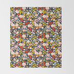 bright & tiny - blue Throw Blanket Gallery Image 2