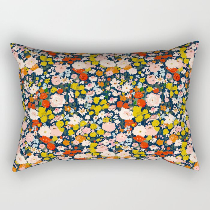 bright & tiny - blue Rectangular Pillow Gallery Image 2