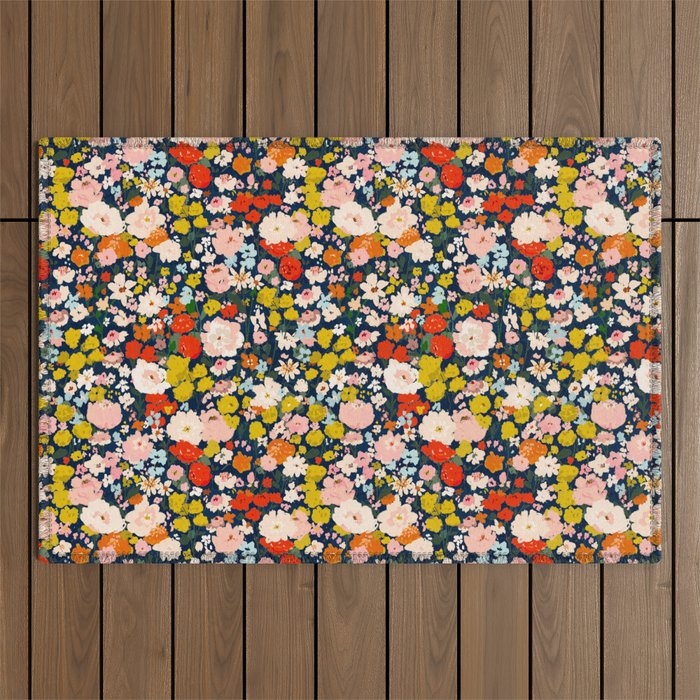 bright & tiny - blue Outdoor Rug Gallery Image 1