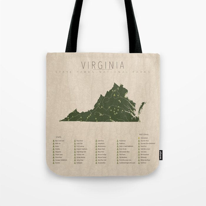Virginia Parks Tote Bag Gallery Image 1