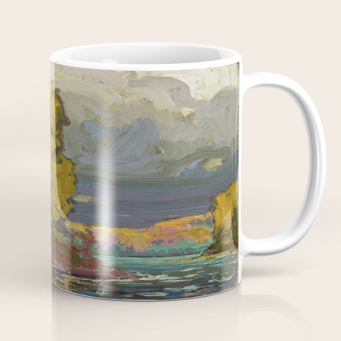 Tom Thomson Poplars by a Lake 1916 Canadian Landscape Artist Coffee Mug Gallery Image 1