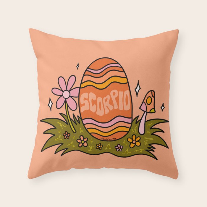 Scorpio Easter Egg Throw Pillow Gallery Image 1