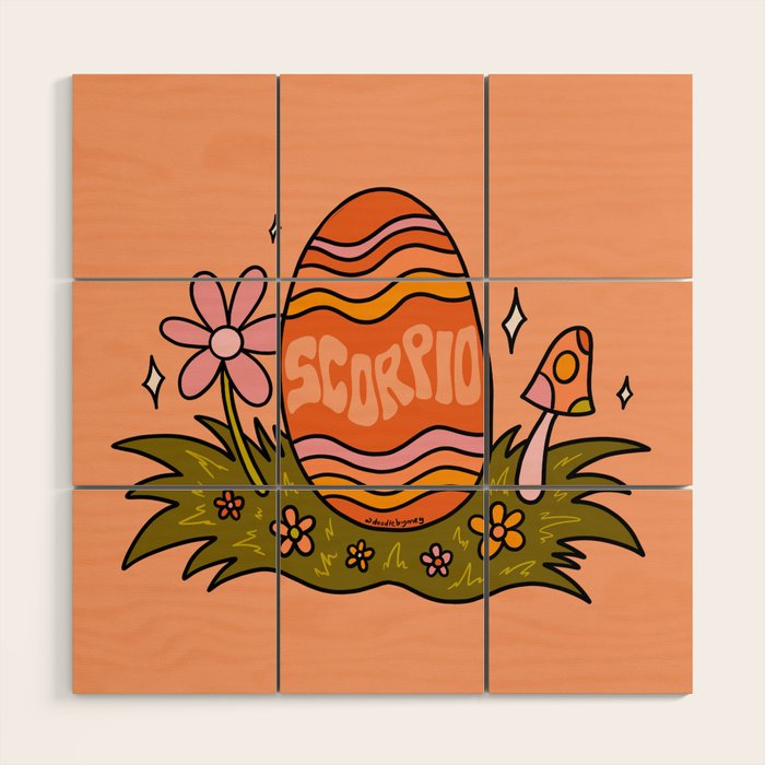 Scorpio Easter Egg Wood Wall Art Gallery Image 1
