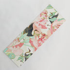 Floral Cranes Yoga Mat Gallery Image 1