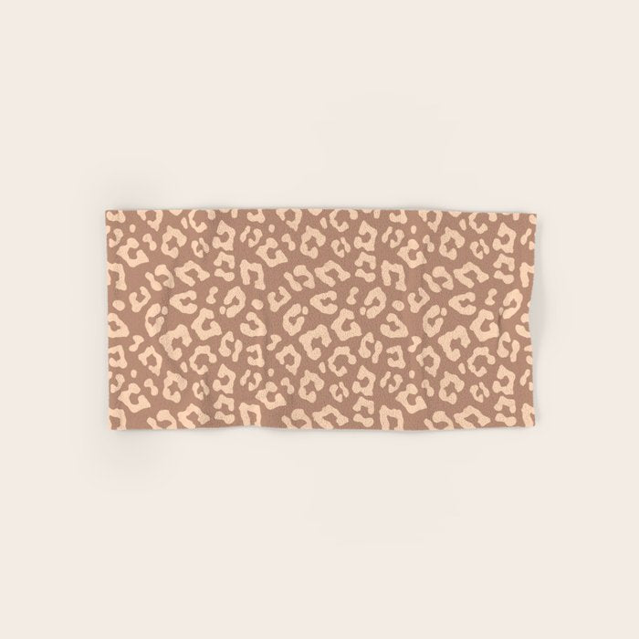 Leopard Print In Clay Brown Bath Towel Gallery Image 1