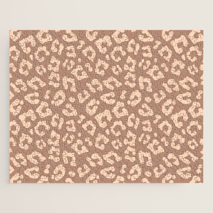 Leopard Print In Clay Brown Jigsaw Puzzle Gallery Image 1