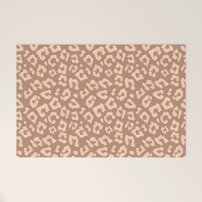 Leopard Print In Clay Brown Welcome Mat Gallery Image 1