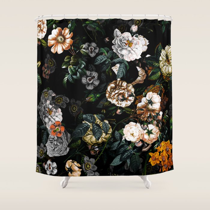 Floral Night Garden Shower Curtain Gallery Image 1