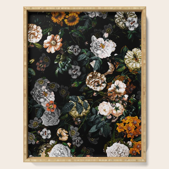 Floral Night Garden Serving Tray Gallery Image 1