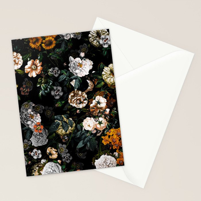 Floral Night Garden Stationery Card Gallery Image 2