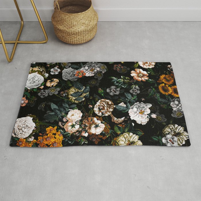 Floral Night Garden Rug Gallery Image 1