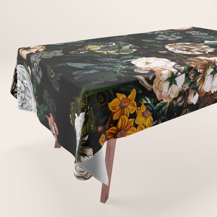 Floral Night Garden Tablecloth Gallery Image 1