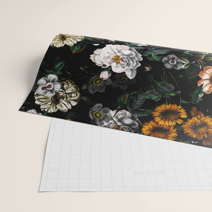 Floral Night Garden Wrapping Paper Gallery Image 2