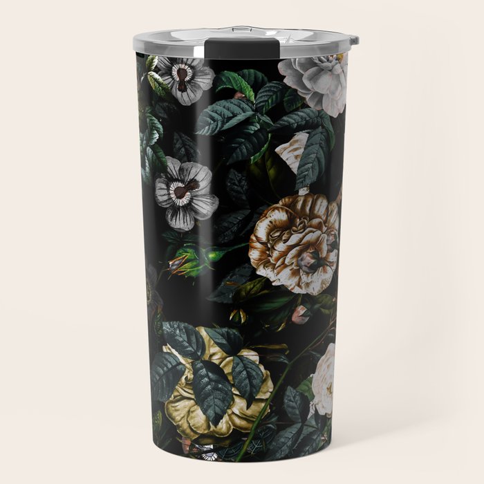 Floral Night Garden Travel Mug Gallery Image 1
