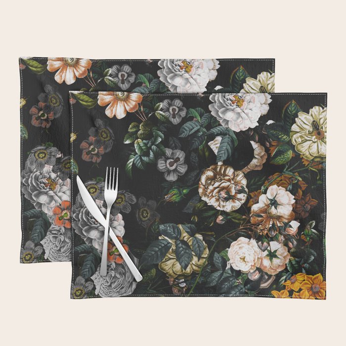 Floral Night Garden Placemat Gallery Image 1