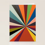 stripes rays geometric retro Stationery Card Gallery Image 2