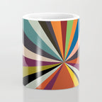 stripes rays geometric retro Coffee Mug Gallery Image 4