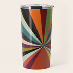stripes rays geometric retro Travel Mug Gallery Image 1