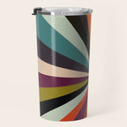 stripes rays geometric retro Travel Mug Gallery Image 3
