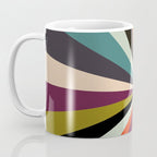 stripes rays geometric retro Coffee Mug Gallery Image 3