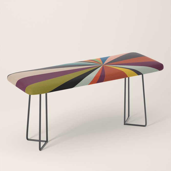 stripes rays geometric retro Bench Gallery Image 1