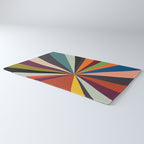 stripes rays geometric retro Rug Gallery Image 3