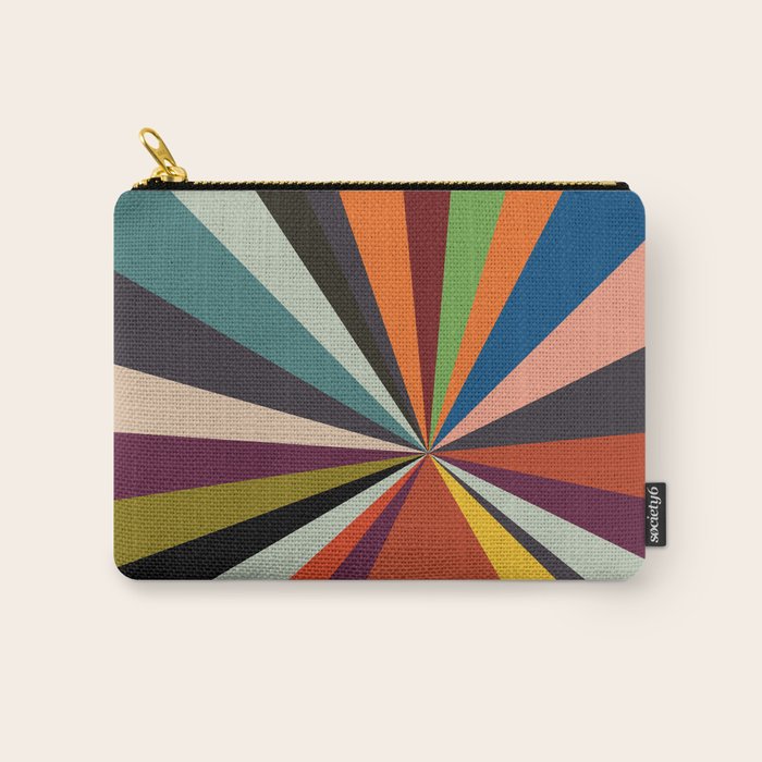 stripes rays geometric retro Carry All Pouch Gallery Image 1