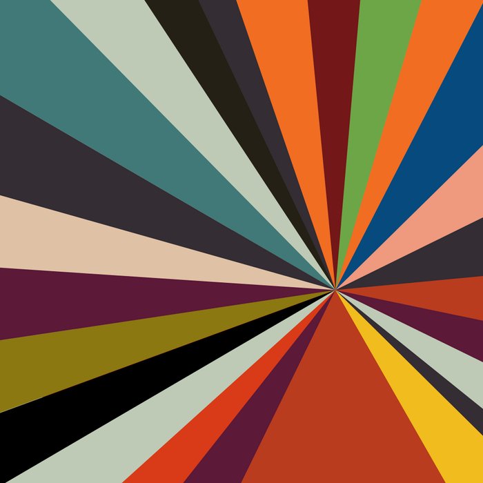 stripes rays geometric retro Coffee Mug Gallery Image 2