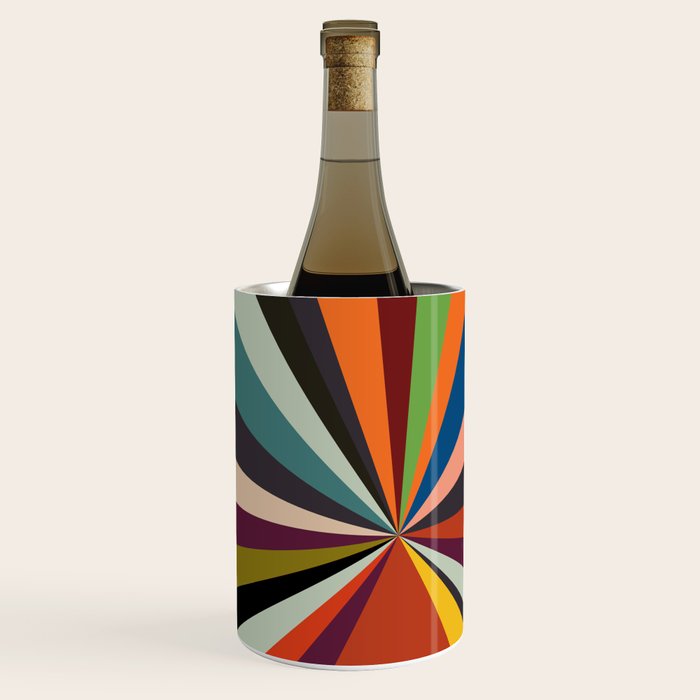 stripes rays geometric retro Wine Chiller Gallery Image 1