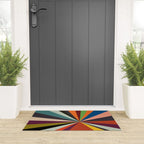 stripes rays geometric retro Welcome Mat Gallery Image 3