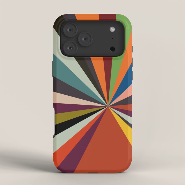 Stripes Rays Geometric Retro Iphone Case