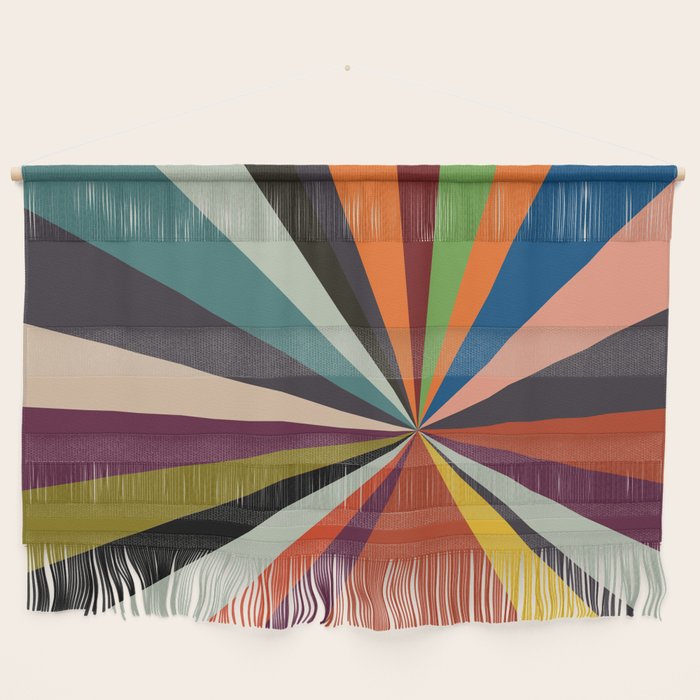 stripes rays geometric retro Wall Hanging Gallery Image 1