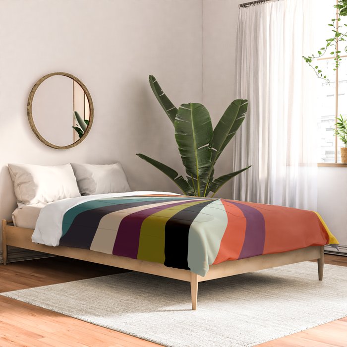 stripes rays geometric retro Comforter Gallery Image 2
