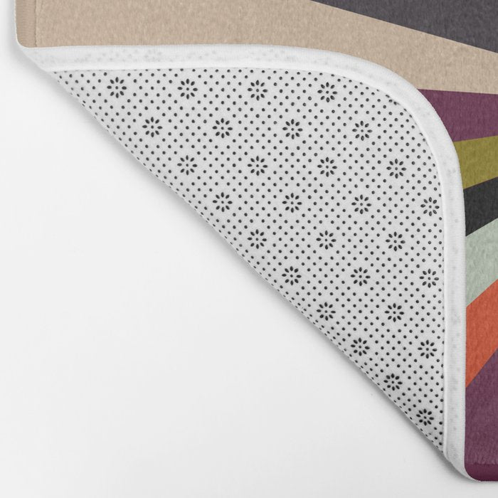 stripes rays geometric retro Bath Mat Gallery Image 2