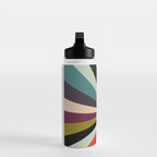 stripes rays geometric retro Water Bottle Gallery Image 3