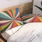 stripes rays geometric retro Pillow Sham Gallery Image 2