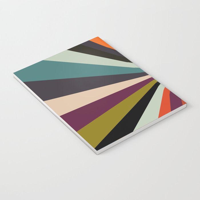 stripes rays geometric retro Notebook Gallery Image 3