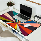 stripes rays geometric retro Desk Mat Gallery Image 2