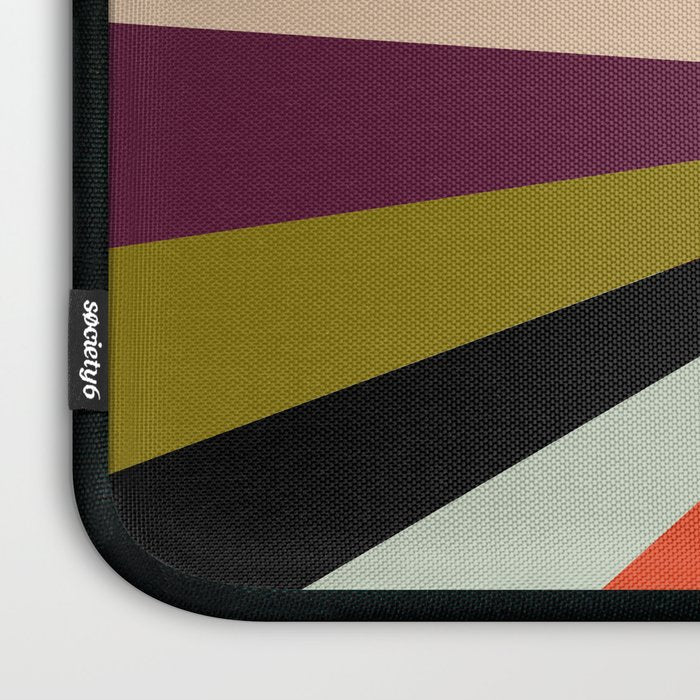 stripes rays geometric retro Laptop Sleeve Gallery Image 3